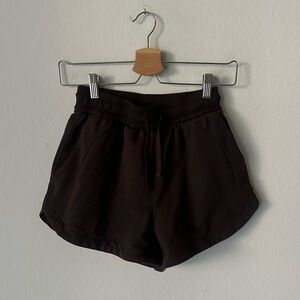 Vitality Women’s Studio Shorts Lounge in Espresso Dark Chocolate Brown Small